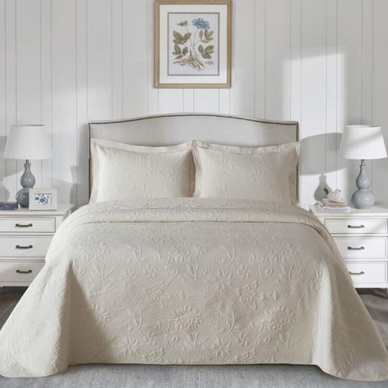 cxmicrotex  Jacquard Embroidered Quilt Set Luxury Bedding Collection