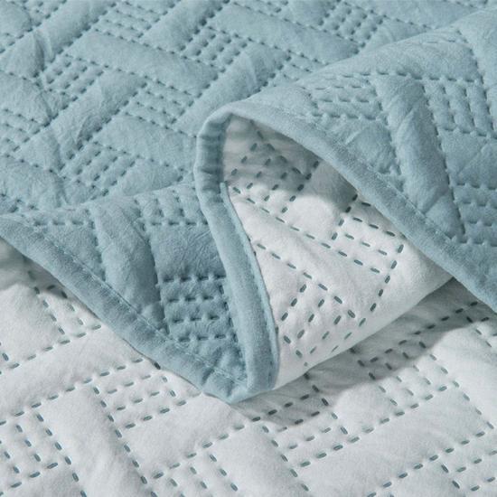 Embossed Pinsonic Quilt Set Super Soft Prewashed Bedspread