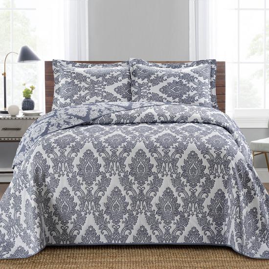 cxmicrotex Damask Jacquard Bedspreads Quilted Bedding Set