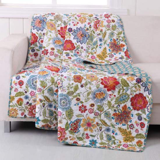 Reversible Quilted Throw Bedding