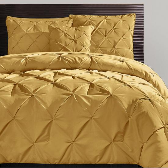 cxmicrofiber Luxury Soft Pintuck Solid Comforter Set