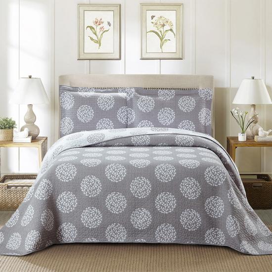 cxmicrotex  Full Queen Grey Jacquard Bedding Set