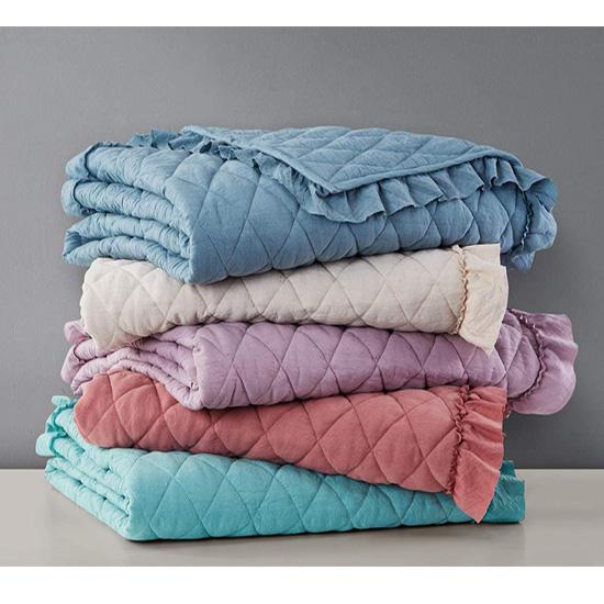 cxmicrotex Quilted Throw Stone Washed Blanket 50x60