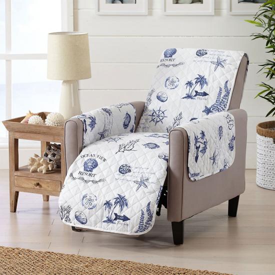 Floral Pinsonic Furniture Protector Cover Elastic Sofa Cover Arm Pockets