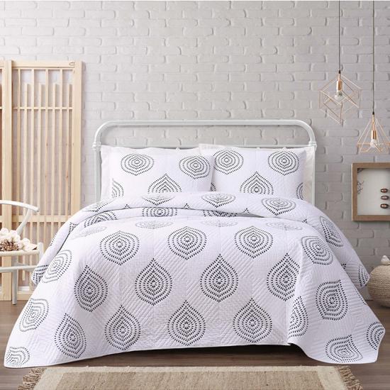 White Luxury Embroidered Bedding Bedspread Set